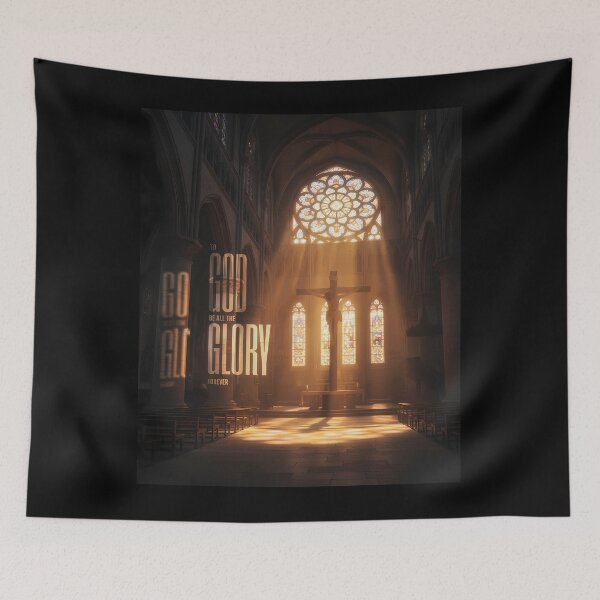 Item preview, Church Interior with Crucifix and Light designed and sold by 7She.