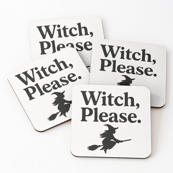 Item preview, Witch, Please – Minimal Black Witch Typography designed and sold by myforestfog.