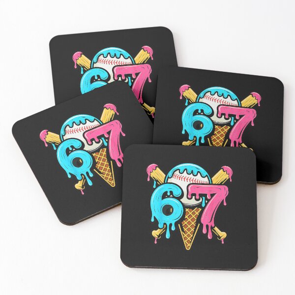 Item preview, 67 Baseball Ice Cream Drip Graphic designed and sold by miaa-artistshop.