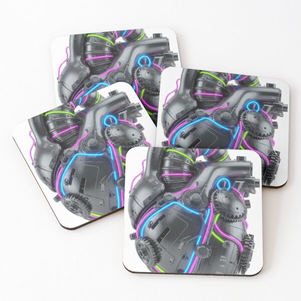 Item preview, Futuristic Mechanical Cyber Heart Illustration - Sci-Fi Anatomy Art designed and sold by seven things shop.