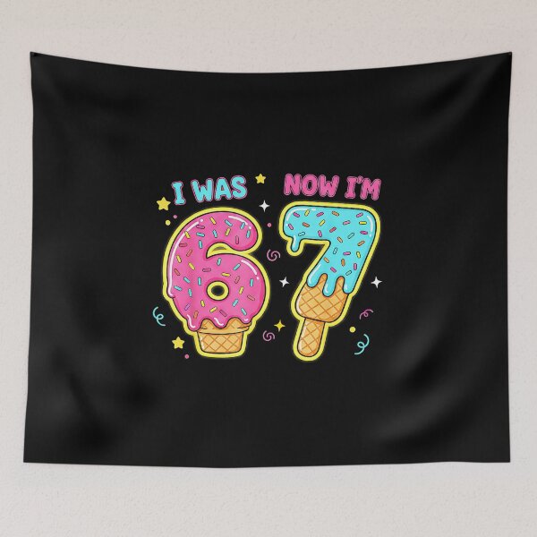 Item preview, I WAS 6 NOW I’M 7 7th Birthday Funny Kids Numbers Design designed and sold by gladysenglish.