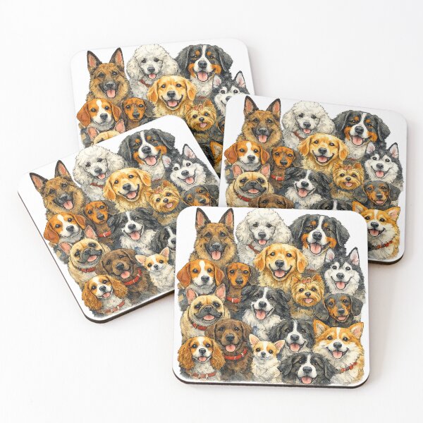 Item preview, A Crowd of Cute Dogs designed and sold by Lion and Lamb Design.