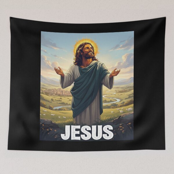 Item preview, Jesus Christ in a Pastoral Landscape designed and sold by 7She.