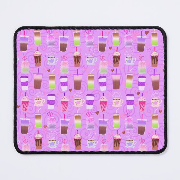 Item preview, Purple & Pink Caffeine Pattern | Fun lil’ drink enthusiast, ADHD core doodle designed and sold by scribbleswithsav.