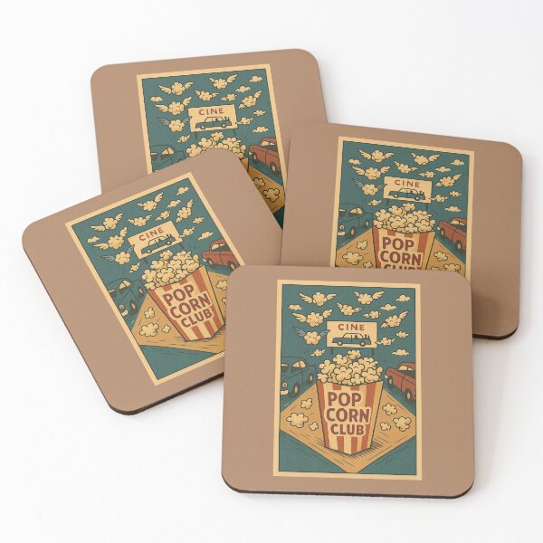 Item preview,  Popcorn Club - Vintage Drive-In Cinema Poster designed and sold by ARTGENERATESART.