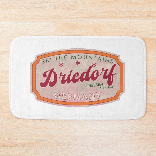 Item preview, Driedorf, Germany, Hessen, Ski, textured skiing badge designed and sold by Wanderful-roads.