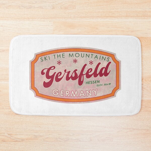 Item preview, Gersfeld, Germany, Hessen, Ski, textured skiing badge designed and sold by Wanderful-roads.