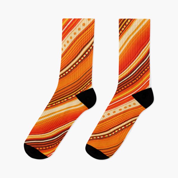 Item preview, Intense Orange Retro Stripe Pattern – Bold Geometric Lines AI Generated Design designed and sold by Cleora Art .