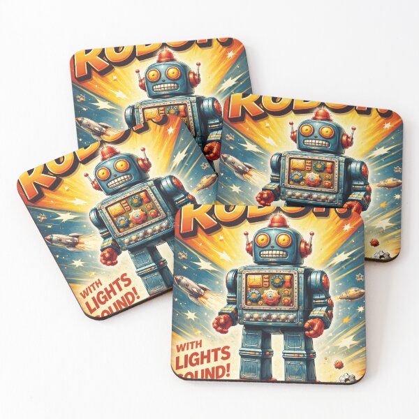 Item preview, Super Robot Retro Toy – Vintage Sci-Fi Design designed and sold by Mauswohn.