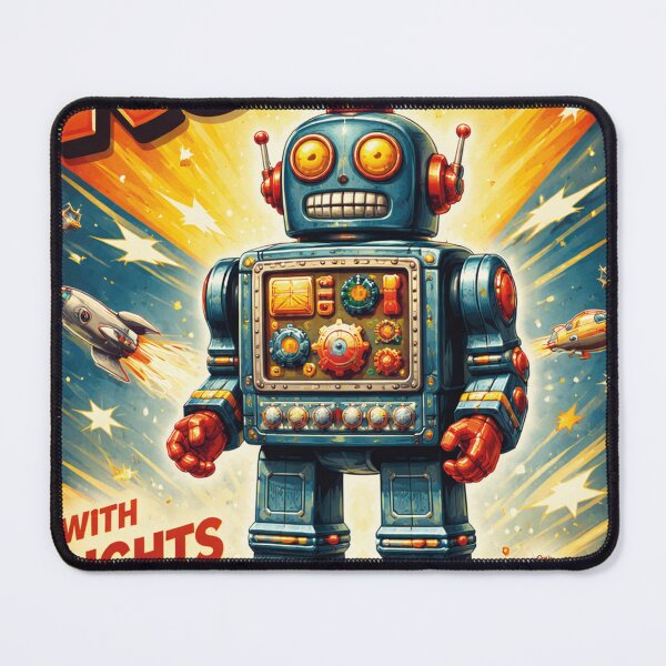 Item preview, Super Robot Retro Toy – Vintage Sci-Fi Design designed and sold by Mauswohn.