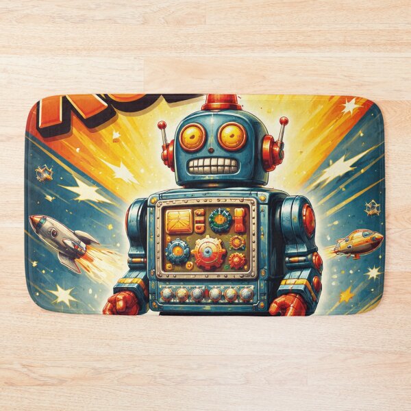 Item preview, Super Robot Retro Toy – Vintage Sci-Fi Design designed and sold by Mauswohn.