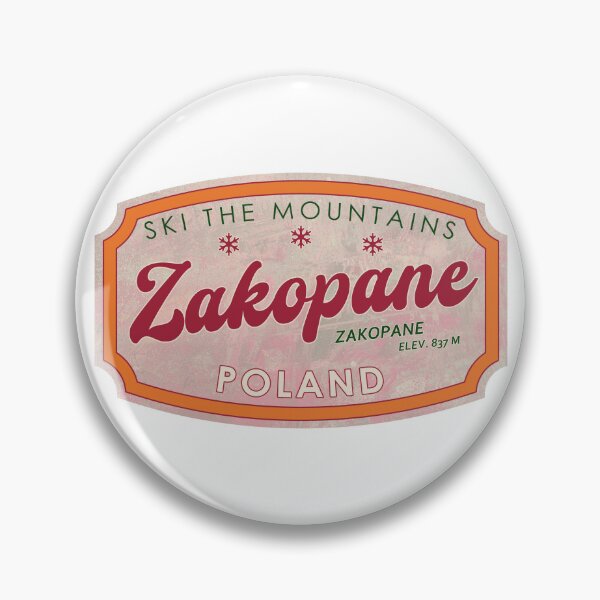 Item preview, Zakopane, Poland, Zakopane, Ski, textured skiing badge designed and sold by Wanderful-roads.