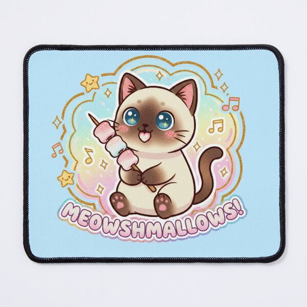 Item preview, Meowshmallows - Cute Siamese Cat Kawaii Marshmallow Sticker designed and sold by EricCreations.SHOP.