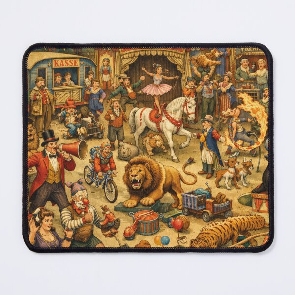 Item preview, Circus Hidden Object Picture – Magic of the Ring Vintage Art designed and sold by Mauswohn.