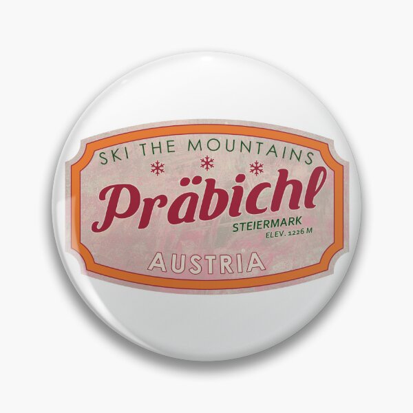 Item preview, Präbichl, Austria, Steiermark, Ski, textured skiing badge designed and sold by Wanderful-roads.