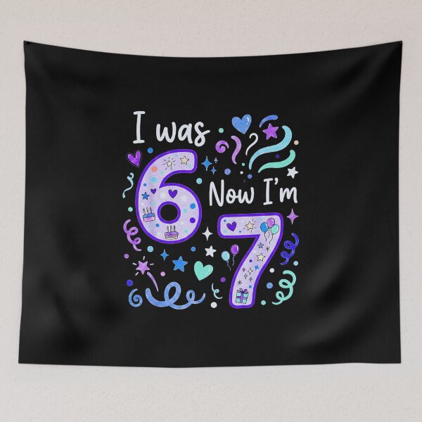 Item preview, I was 6 Now I’m 7 7th Birthday Funny Kids Numbers Design designed and sold by gladysenglish.