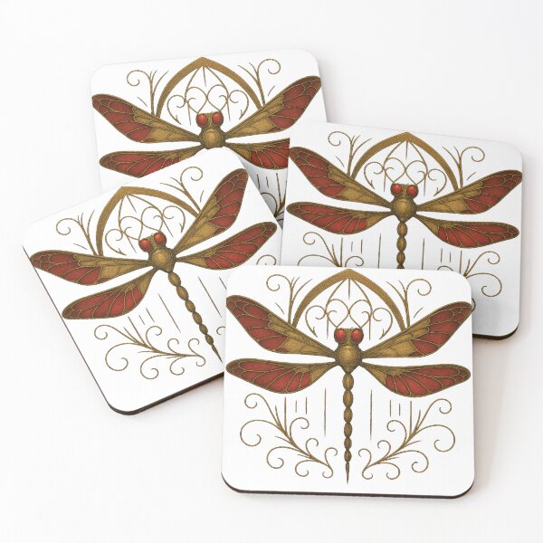 Item preview, Baroque Dragonfly Gothic Nature Artwork designed and sold by CottonandQuill.