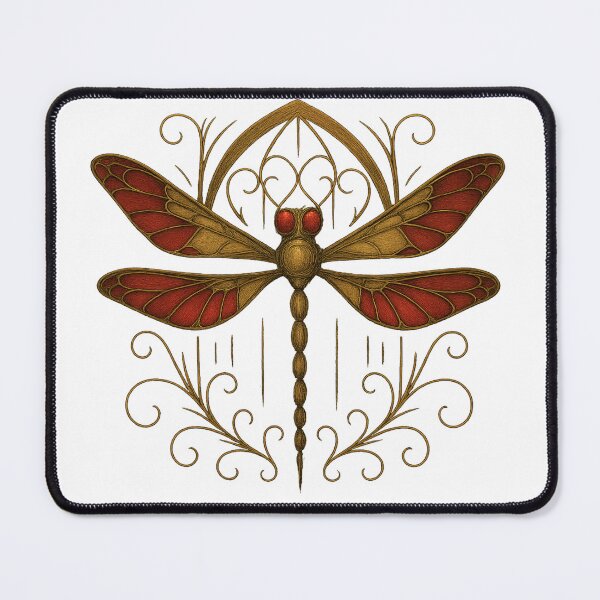 Item preview, Baroque Dragonfly Gothic Nature Artwork designed and sold by CottonandQuill.