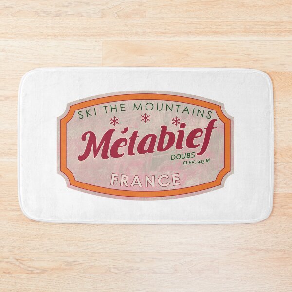 Item preview, Métabief, France, Doubs, Ski, textured skiing badge designed and sold by Wanderful-roads.