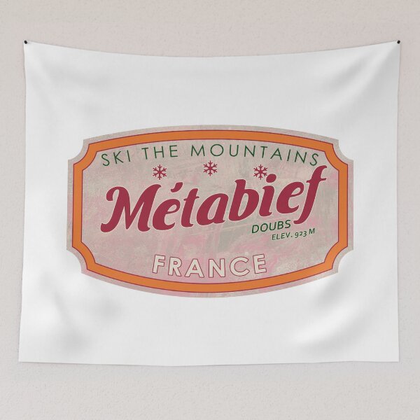 Item preview, Métabief, France, Doubs, Ski, textured skiing badge designed and sold by Wanderful-roads.