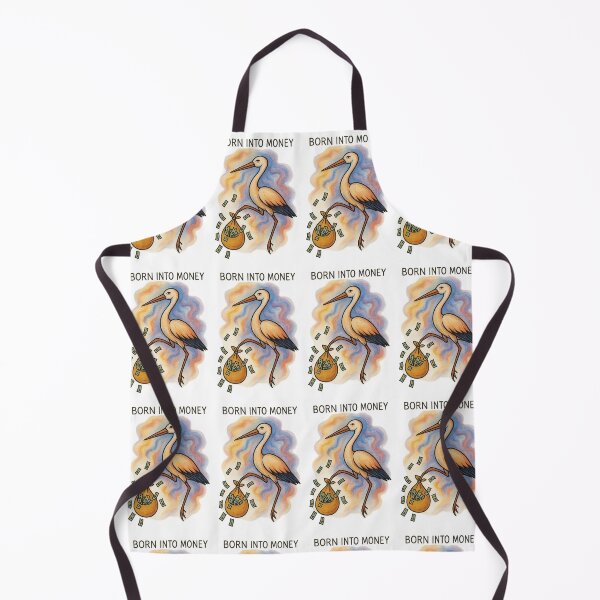 Item preview, Born Into Money - Stork Carrying Money Bag designed and sold by ARTGENERATESART.