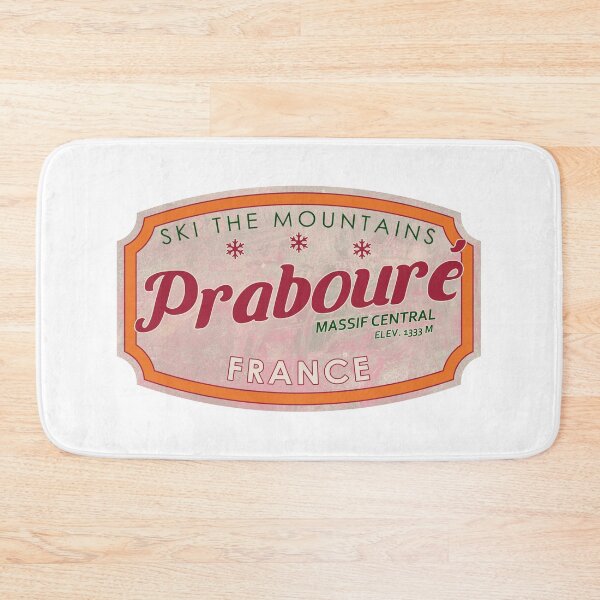 Item preview, Prabouré, France, Massif Central, Ski, textured skiing badge designed and sold by Wanderful-roads.