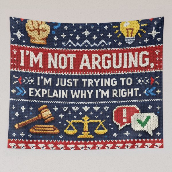 Item preview, Right on knitting design – Funny saying discussion designed and sold by Mauswohn.
