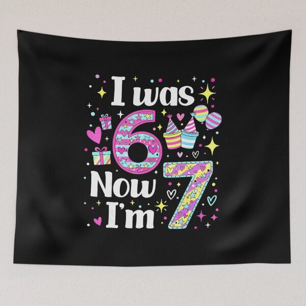 Item preview, 7 Years Old Birthday I Was 6 Now Im 7 6 7 Funny designed and sold by gladysenglish.