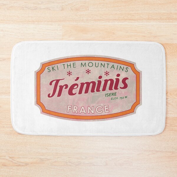 Item preview, Tréminis, France, Isère, Ski, textured skiing badge designed and sold by Wanderful-roads.
