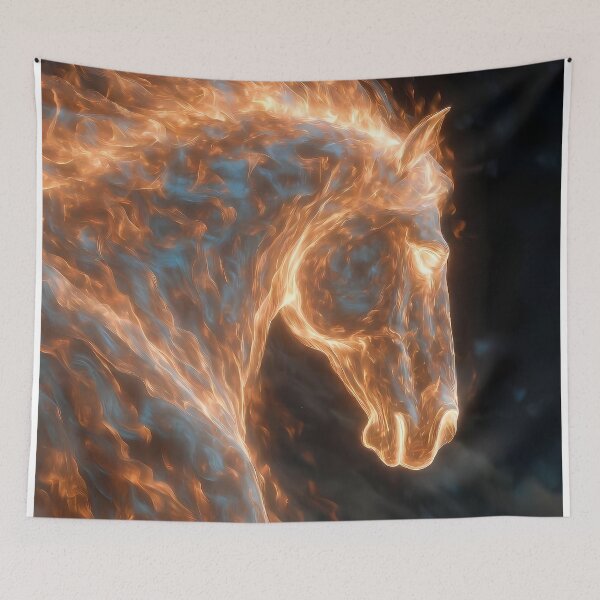 Item preview, Flaming Equine Spirit (image size 7840x11680) designed and sold by Digital-Davinci.