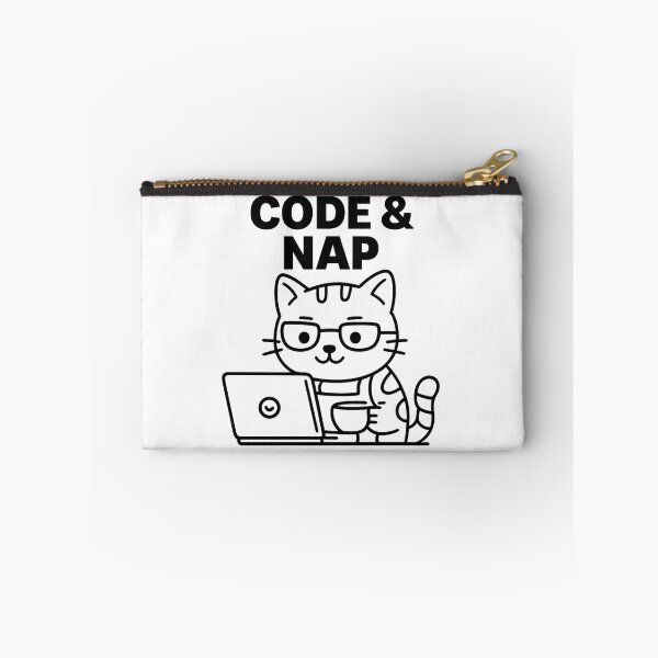 Item preview, CODE & NAP – Cute Programmer Cat Illustration designed and sold by myforestfog.