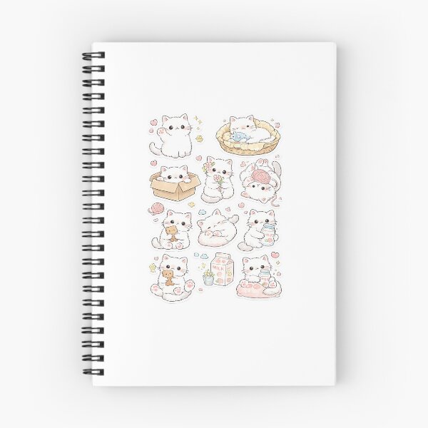 Item preview, Cute White Kitty Sticker Pack :> designed and sold by ✿good goodies✿.