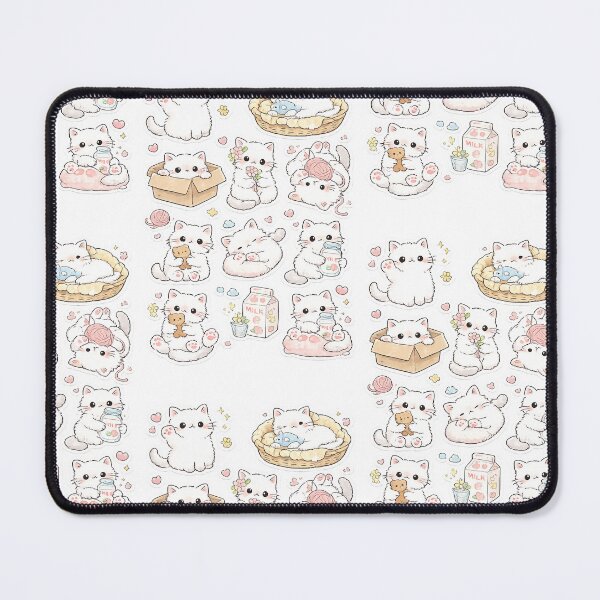 Item preview, Cute White Kitty Sticker Pack :> designed and sold by ✿good goodies✿.