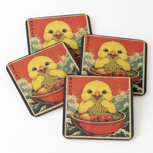 Item preview, Cute Chick Ramen Bowl Vintage Illustration designed and sold by JEFDodsonArt.