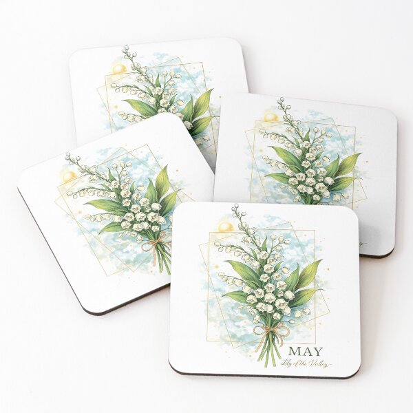 Item preview, May Birth Flower – Lily of the Valley Botanical Illustration designed and sold by ByKubraArt.