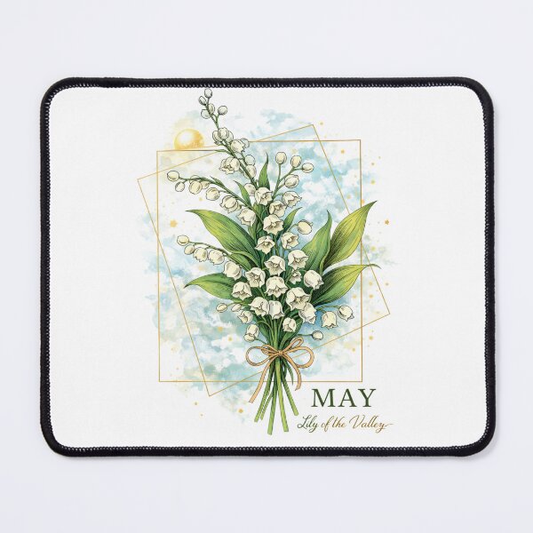 Item preview, May Birth Flower – Lily of the Valley Botanical Illustration designed and sold by ByKubraArt.