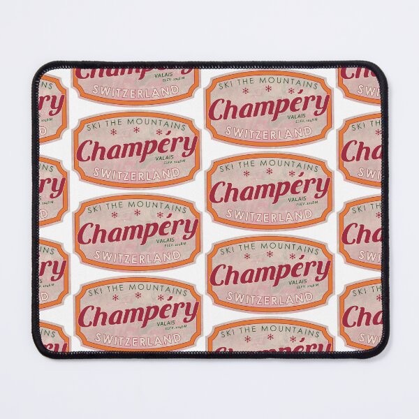 Item preview, Champéry, Switzerland, Valais, Ski, textured skiing badge designed and sold by Wanderful-roads.