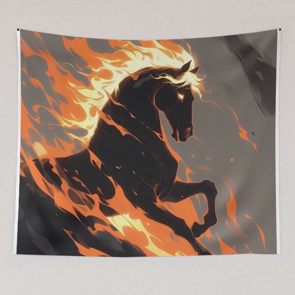Item preview, Flaming Equine Spirit (image size 7840x11680) designed and sold by Digital-Davinci.