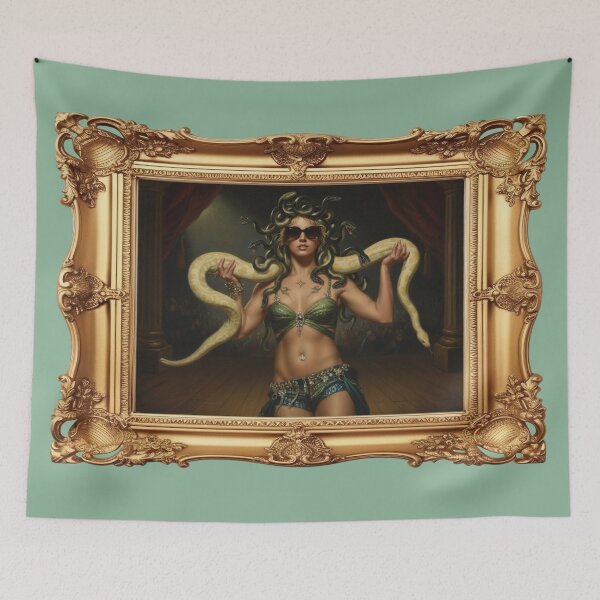 Item preview, Modern Medusa Gold Framed Painting designed and sold by GothicBohemian.