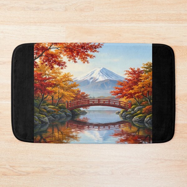 Item preview, Autumn Landscape with Bridge and Mountain designed and sold by 7She.