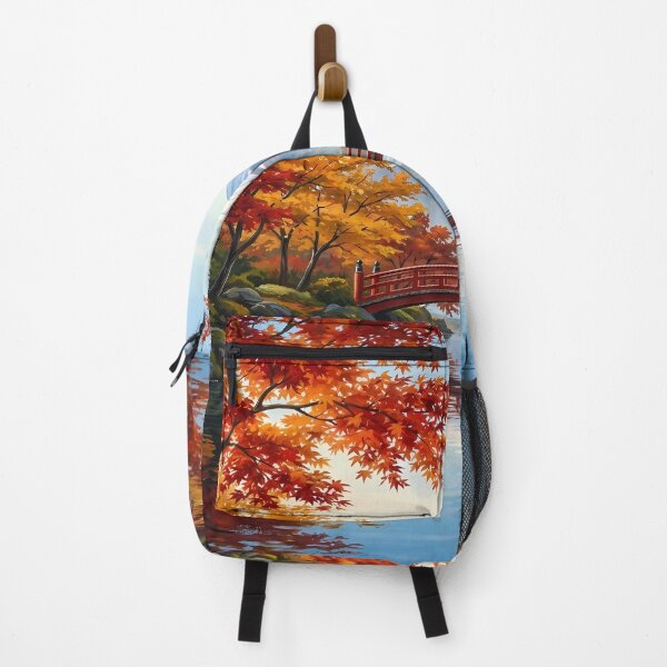 Item preview, Autumn Landscape with Bridge and Mountain designed and sold by 7She.