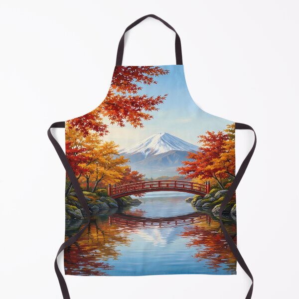 Item preview, Autumn Landscape with Bridge and Mountain designed and sold by 7She.