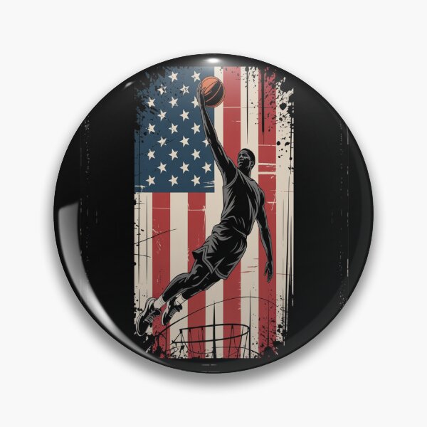 Artikelvorschau, Patriotische Basketball-Dunk-Grafik entworfen und verkauft von brinbotty.