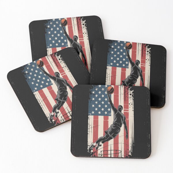 Item preview, Patriotic Basketball Dunk Graphic designed and sold by brinbotty.