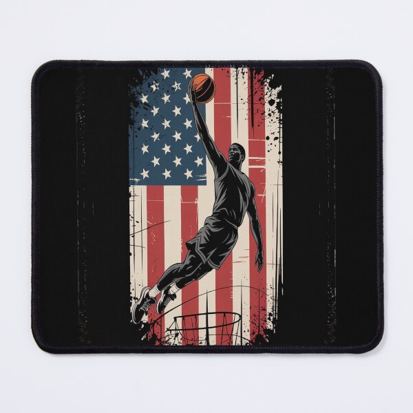Item preview, Patriotic Basketball Dunk Graphic designed and sold by brinbotty.