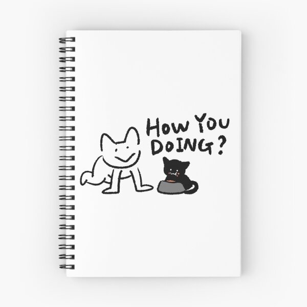 Item preview, How You Doing Cat Sticker | Cute Caring Cat Illustration | Funny Cat Conversation Art designed and sold by lazydayz16.