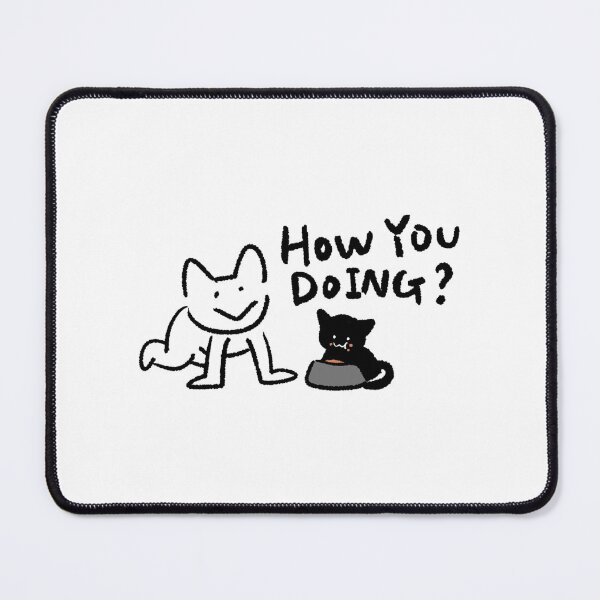 Item preview, How You Doing Cat Sticker | Cute Caring Cat Illustration | Funny Cat Conversation Art designed and sold by lazydayz16.