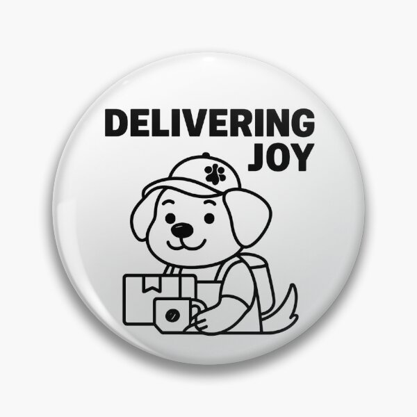 Item preview, DELIVERING JOY – Cute Dog with Package Illustration designed and sold by myforestfog.