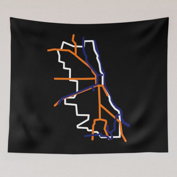 Item preview, Chicago Map Abstract Bears Colors designed and sold by GG4NDII.