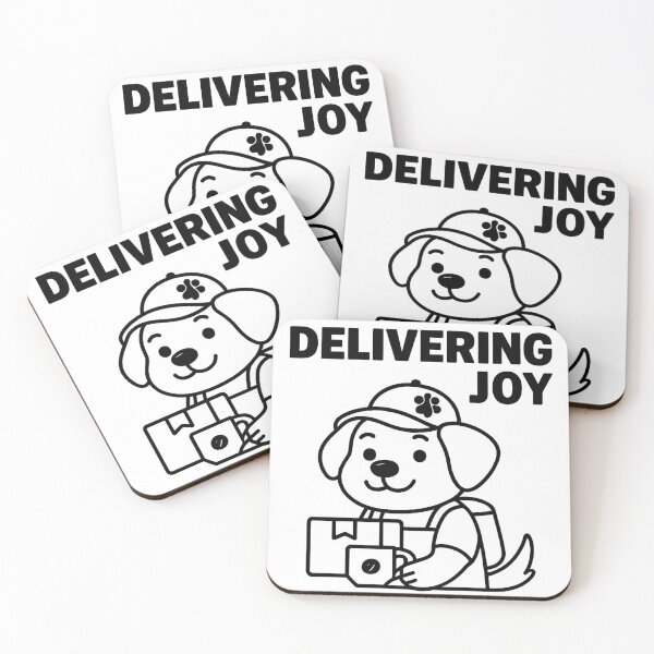 Item preview, DELIVERING JOY – Cute Dog with Package Illustration designed and sold by myforestfog.